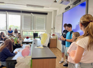 žáci běhe projektového dne