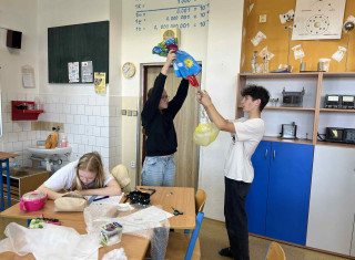 žáci běhe projektového dne