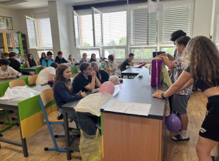 žáci běhe projektového dne